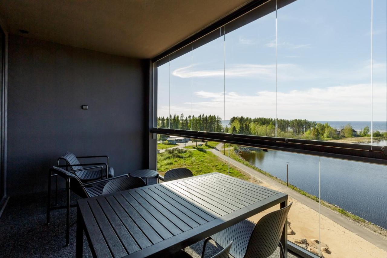 Marina Chalets Studios By Hiekka Booking - Sisaeltaeae Liinavaatteet Ja Loppusiivouksen 칼라조키 객실 사진